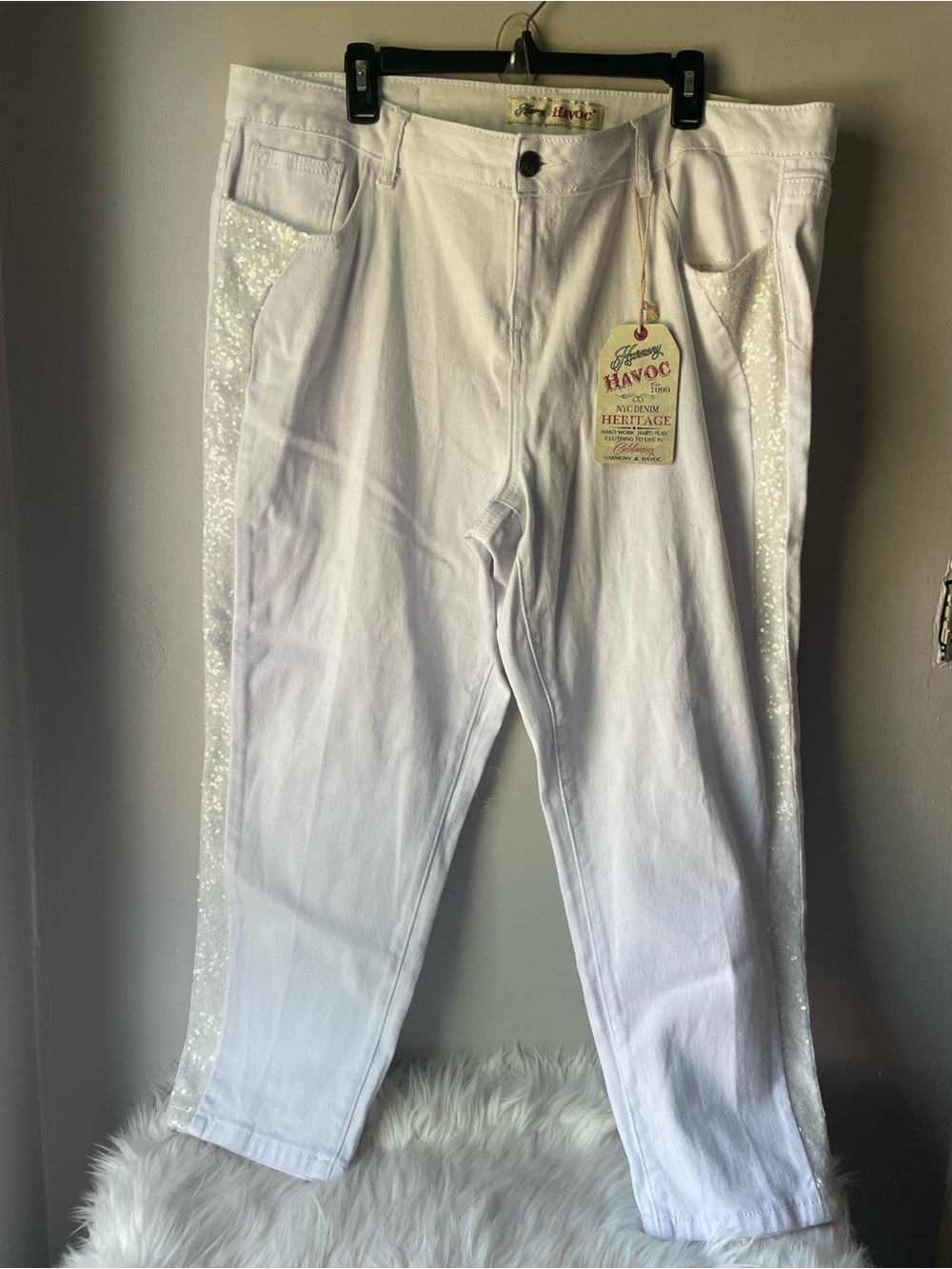 Harmony & Havoc NYC Denim Heritage Tag - White